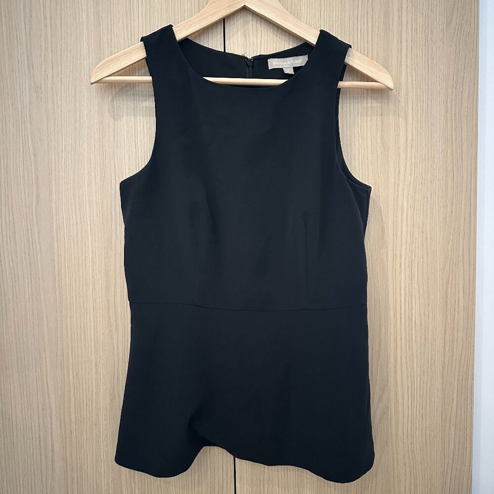 Banana Republic Black Peplum Blouse – Size 4